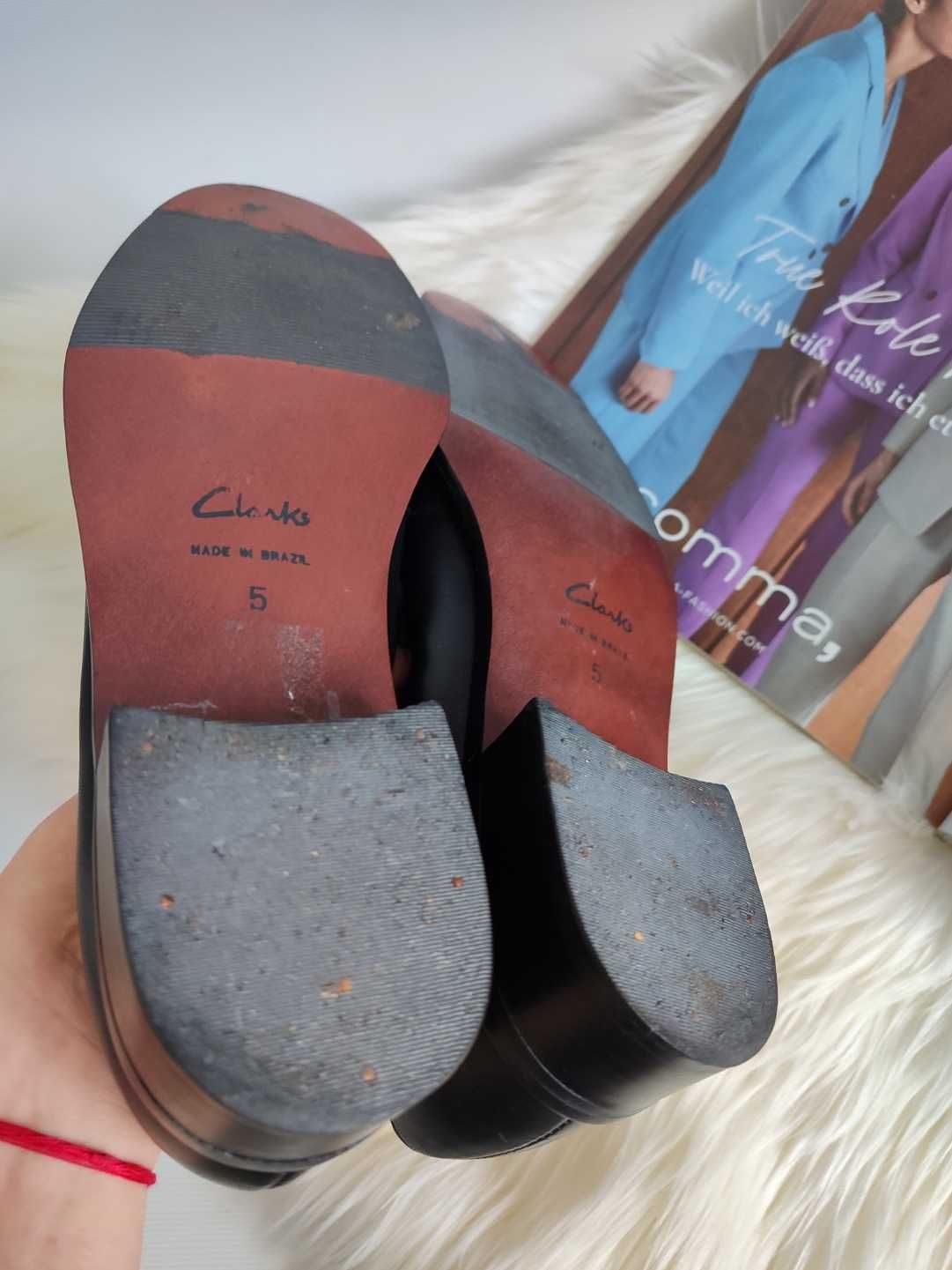 Clarks кожаные туфли лофери черевики