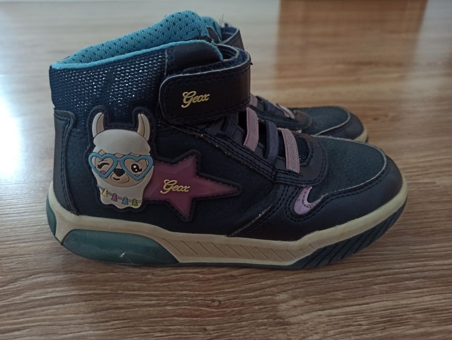 Wysokie sneakersy za kostkę Geox r. 30 świecące