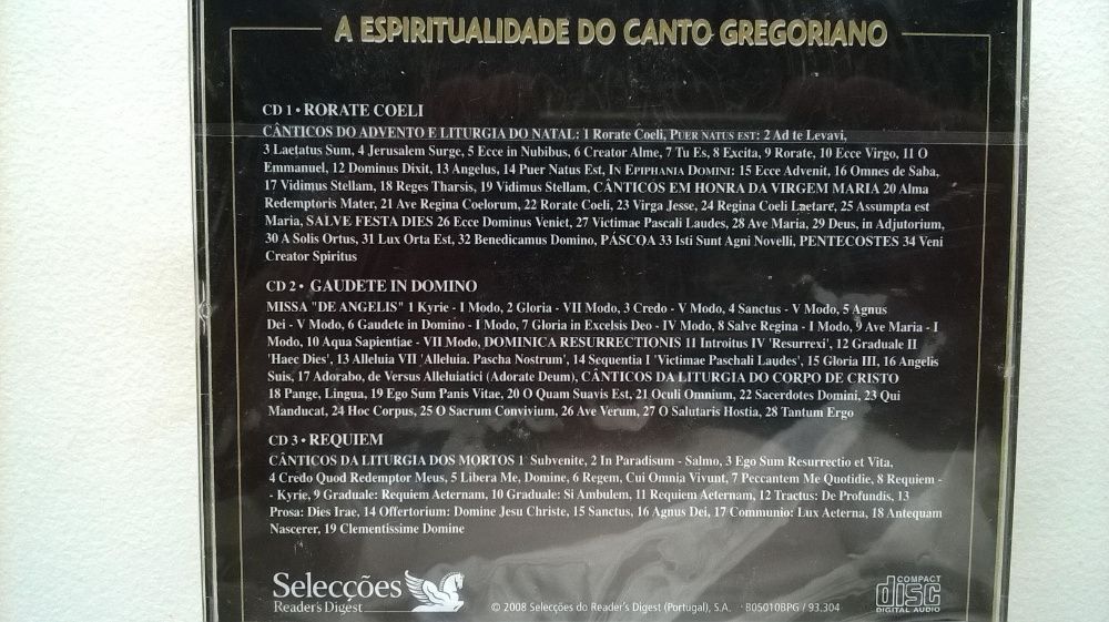 Canto Gregoriano - Selecções Readers Digest 3 CDs