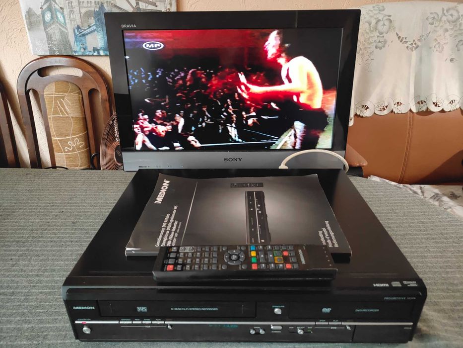 VHS Na DVD Combo Nagrywarka MEDION (Funai) HDMI MD83425