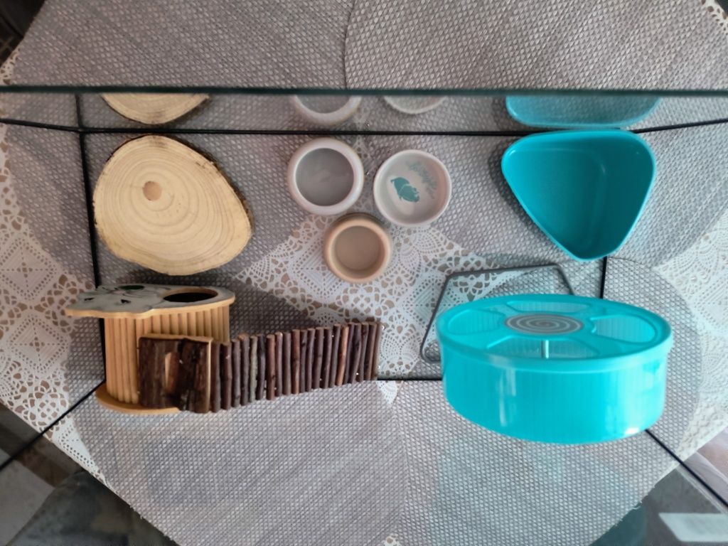 Akwarium 54l 60x30x30 plus wyprawka dla chomika,gryzonia