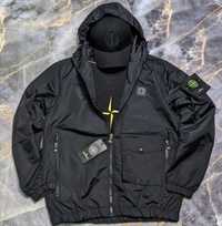 Куртка ветровка с патчем stone island