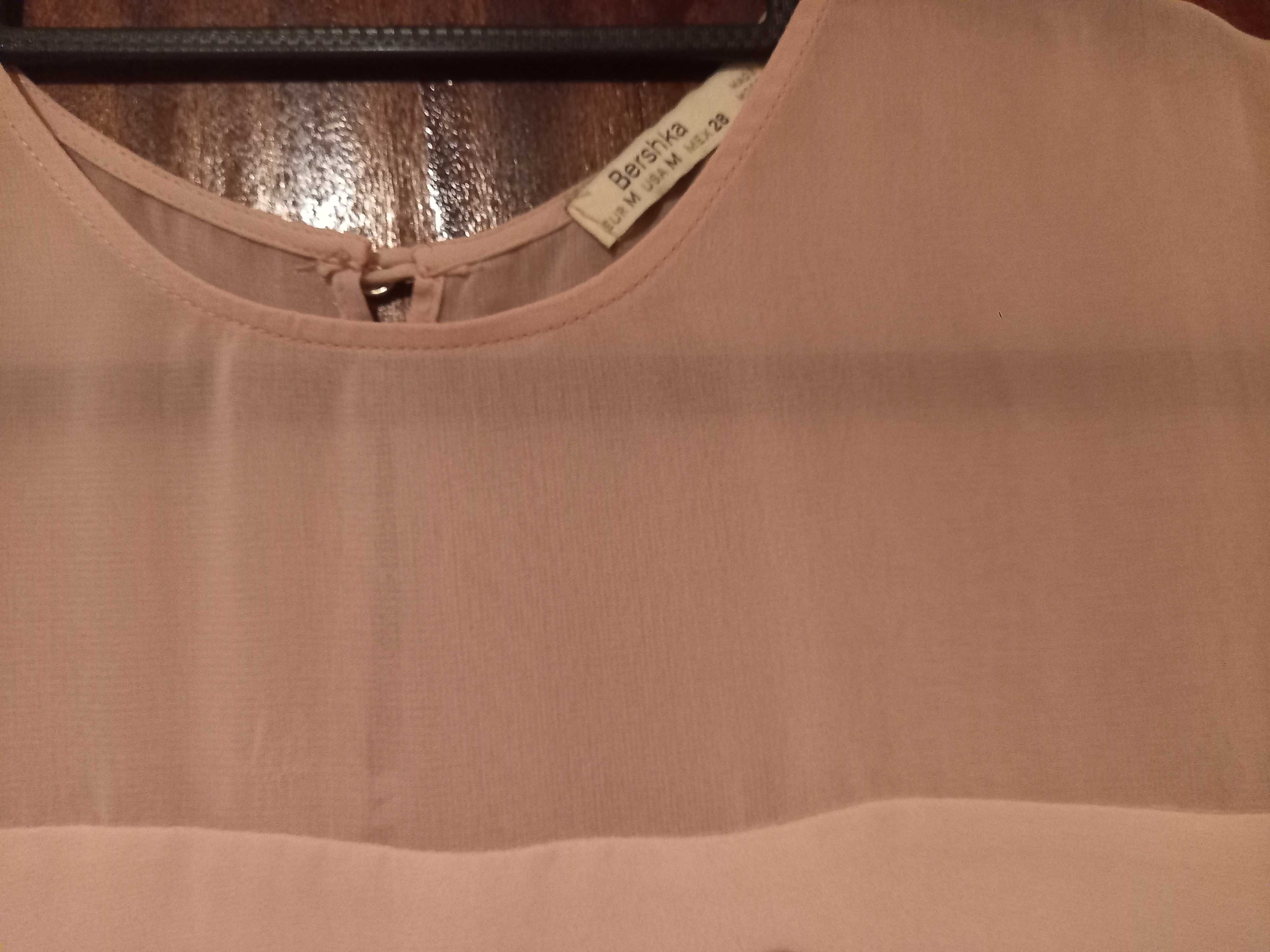 Blusa rosa bebé,  manga 3/4 - 38 - Bershka