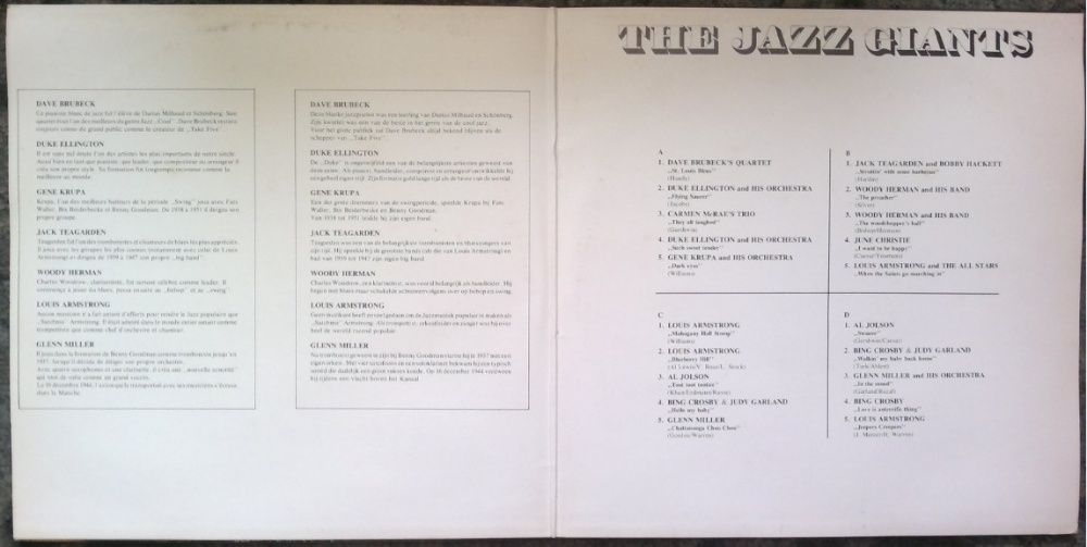 The Jazz Giants-Ellington,Armstrong,Brubeck.Winyl,2LP