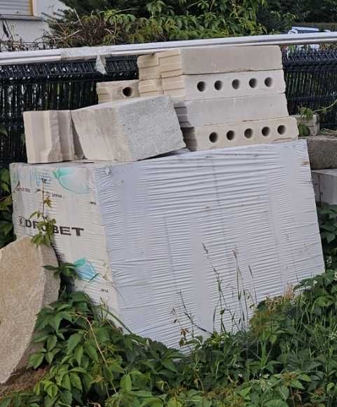 Pustaki używane 24 x 60, bloczki silikatowe 30 x 24