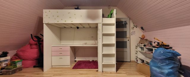 Łóżko piętrowe z szafkami Ikea