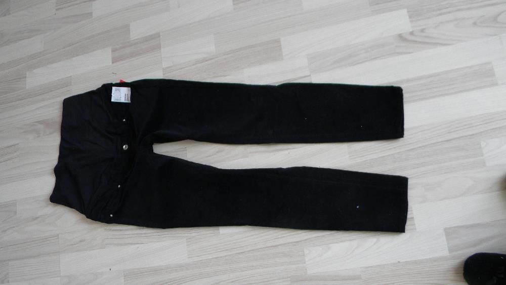 h&m mama spodnie sztruksowe czarne 40 nowe rurki panel hm ciążowe