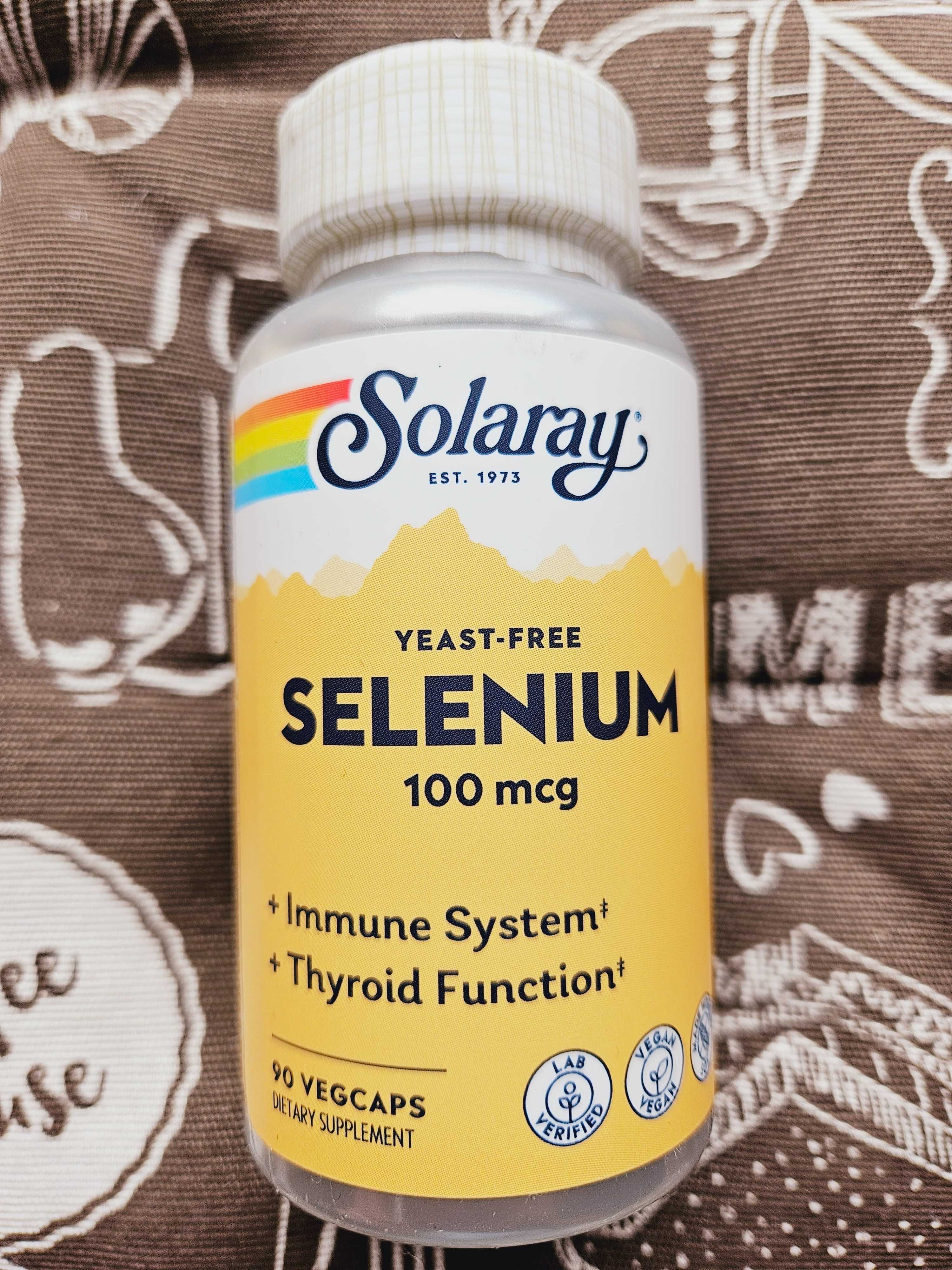 Solaray Селен без дріжджів selenium yeast free 100 200 мкг 90 шт