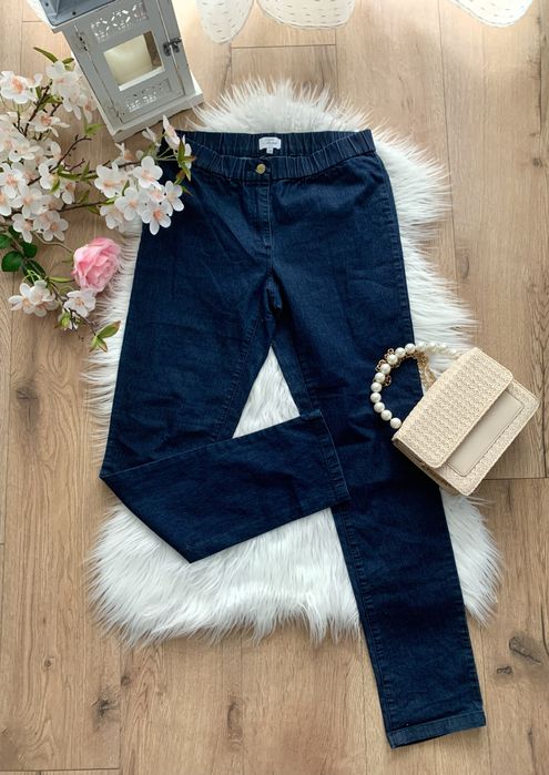 Spodnie jeansowe na gumce tregginsy (L)