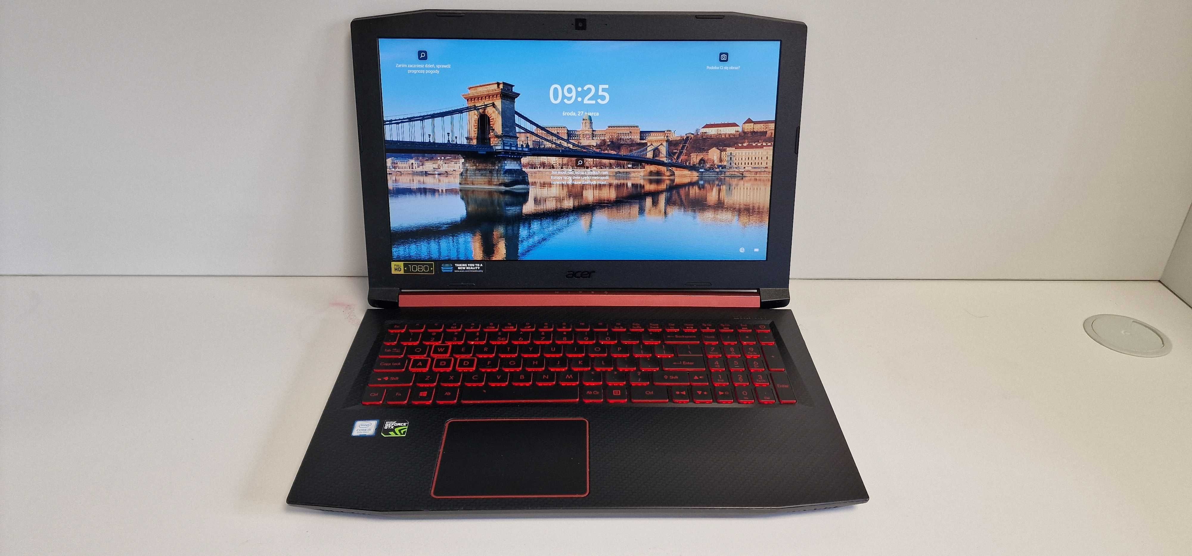 Acer Nitro AN515-52 i5-8300H / 16GB / SSD256 / GTX1050 4GB / FV GW