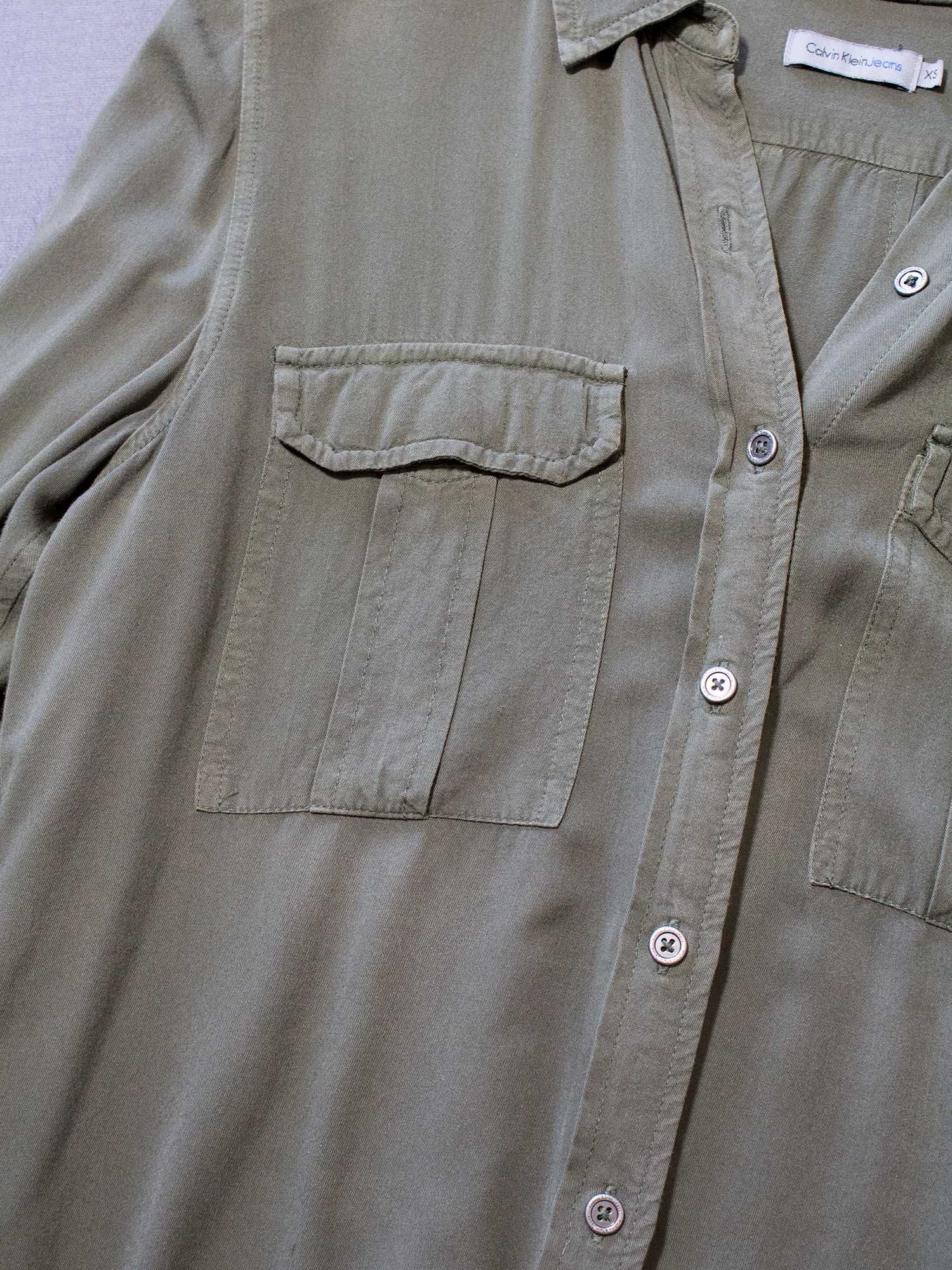 Zielona koszula damska khaki Calvin Klein Jeans XS
