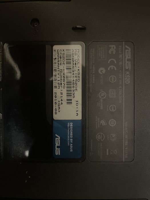 Продам ноутбук Asus K52D