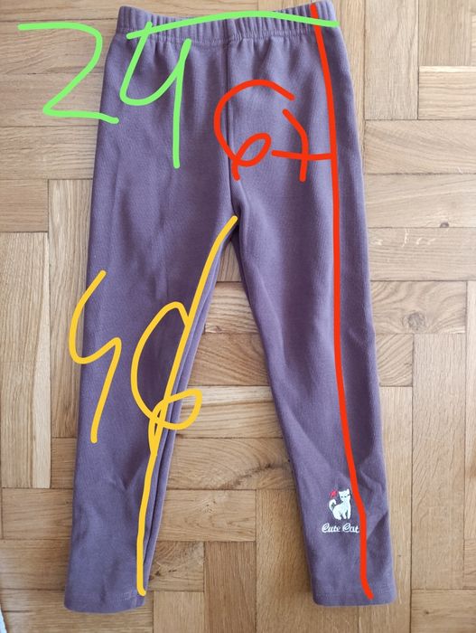 Spodnie legginsy ocieplane polarem polar 130cm