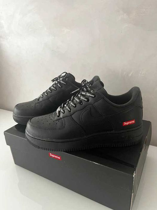 Buty meskie Mokasyny Nike Air Force 1 Low Supreme Black R.38.5