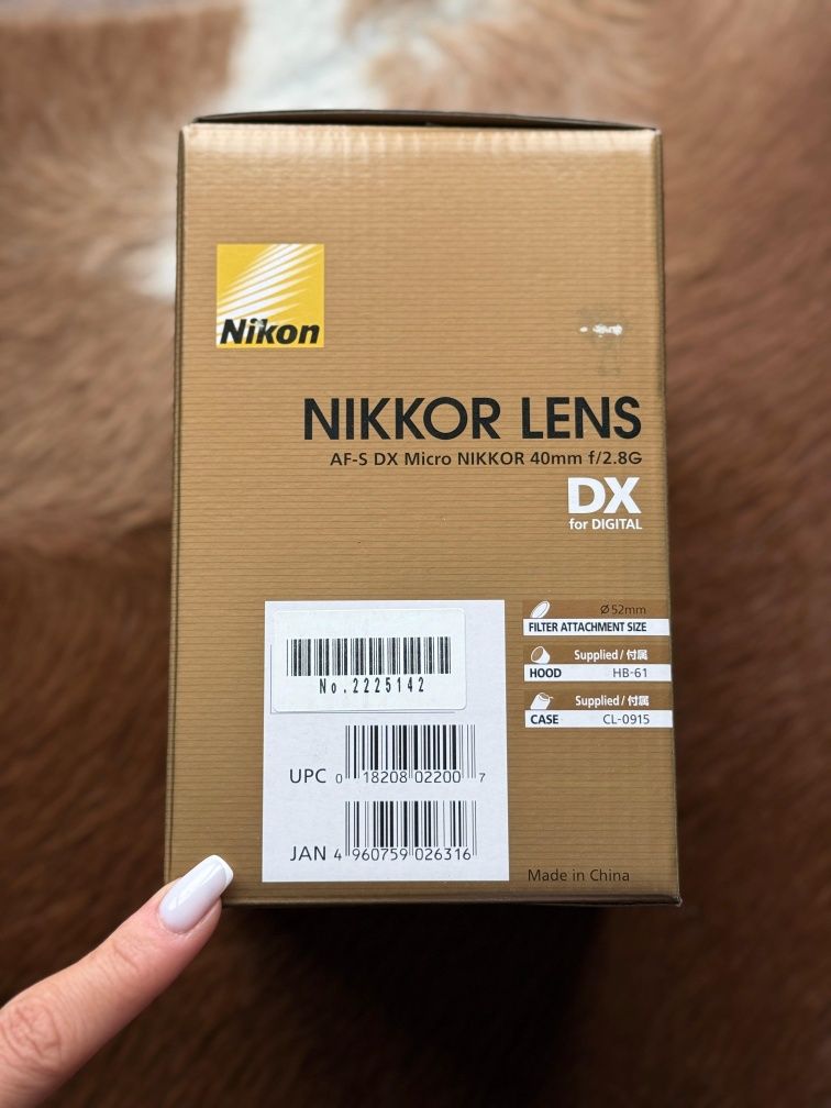 Nikon Nikkor obiektyw AF-S dx 40mm f/2.8 G - nowy, oryginał