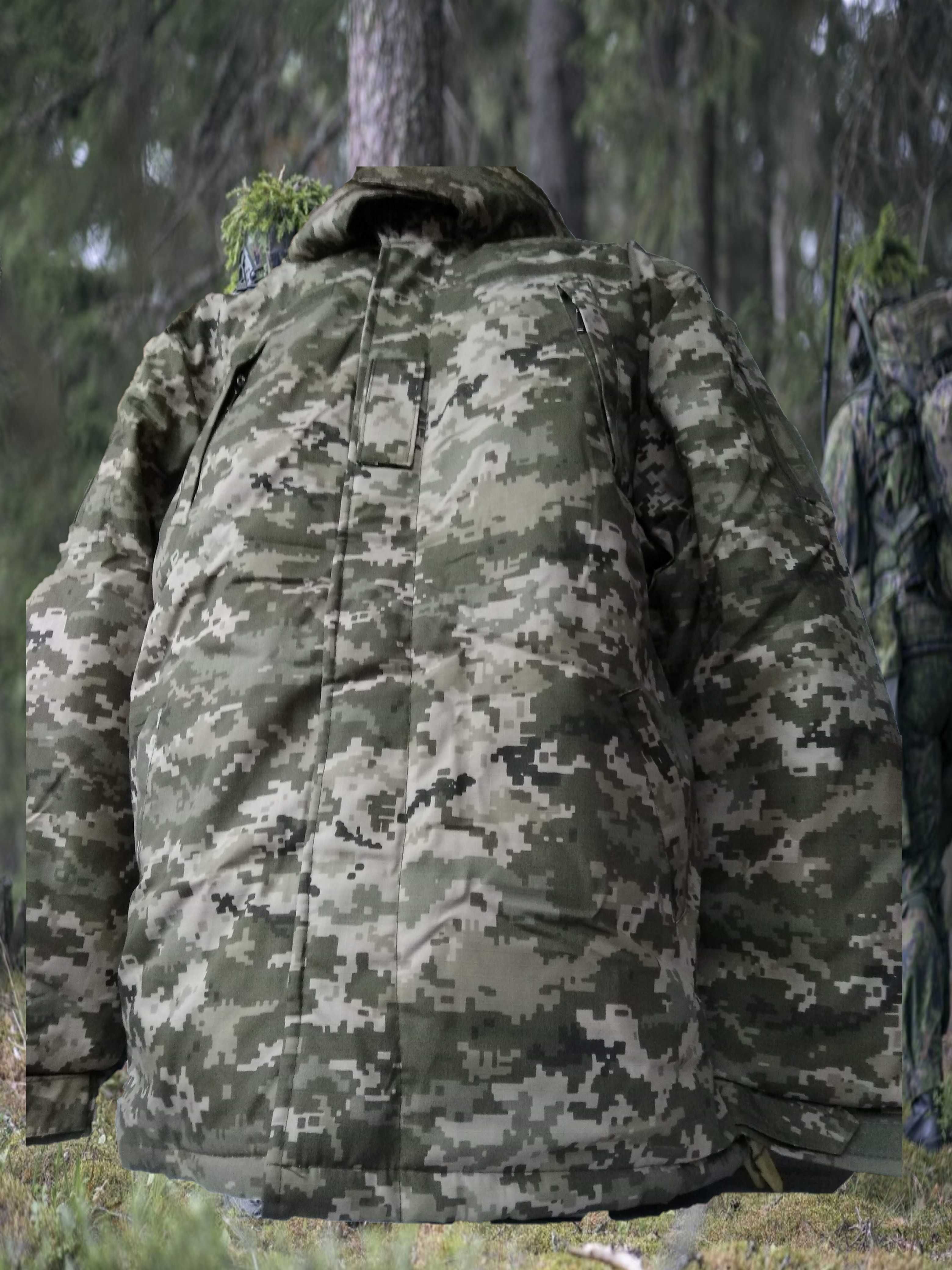 Куртка зимова всередині синтепон + олива фліс укр розмір 56 рипстоп
