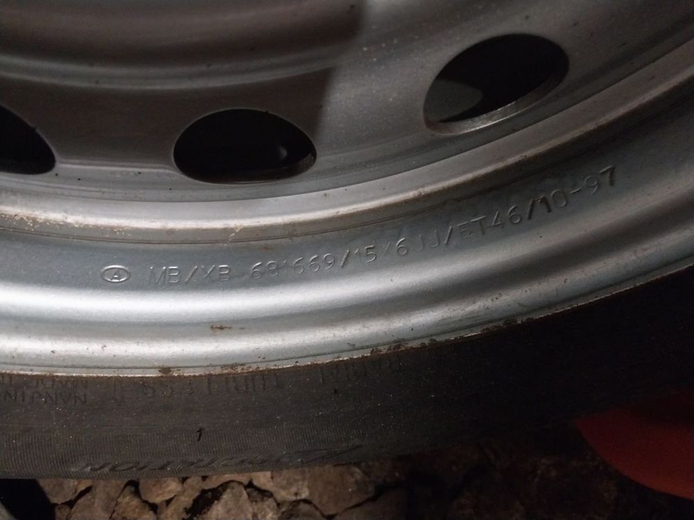 ДИСКИ 6х15 4х114,3 ET46 dia67,1 ШИНИ зима Kumho I Zen KW22 195/65 91T