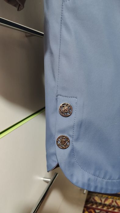 Куртка-плащ сіро-голубого кольору,56розмір