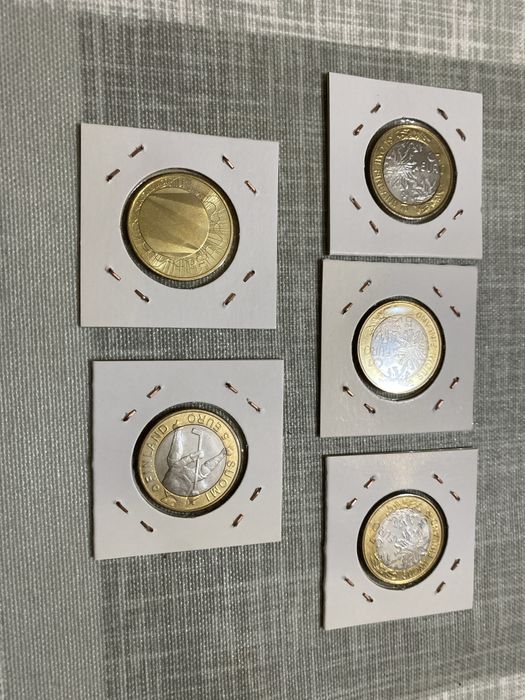 Moedas comemorativas de 5 euros da finlandia
