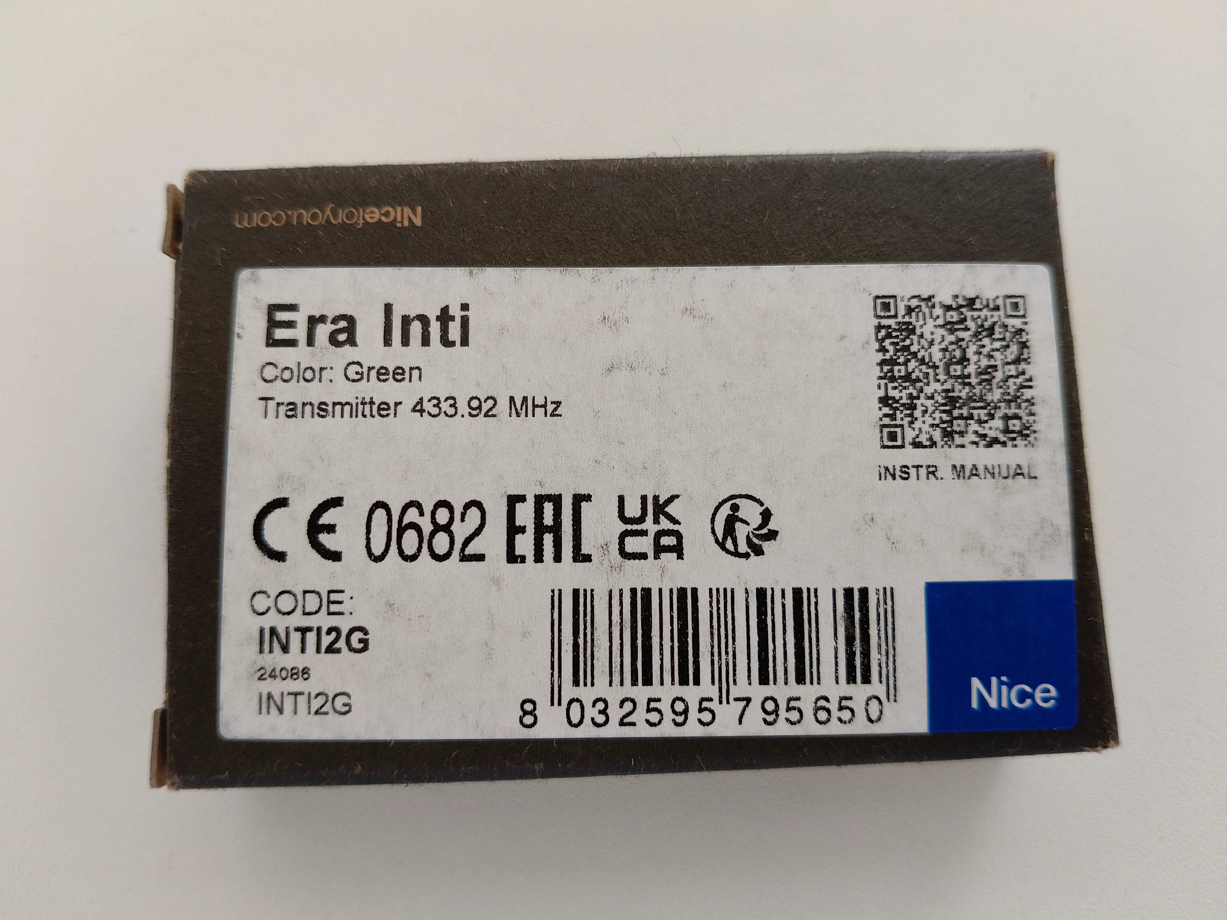 Pilot do bramy NICE Era Inti (INTI2G) 433,92 MHz