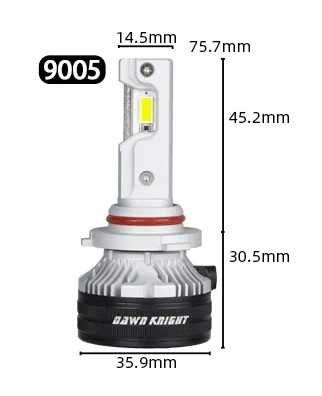 DawnKnight K8C H1 H4 H7 HIR2 4300/5000/6000K canbus LED лампы K7C K5C