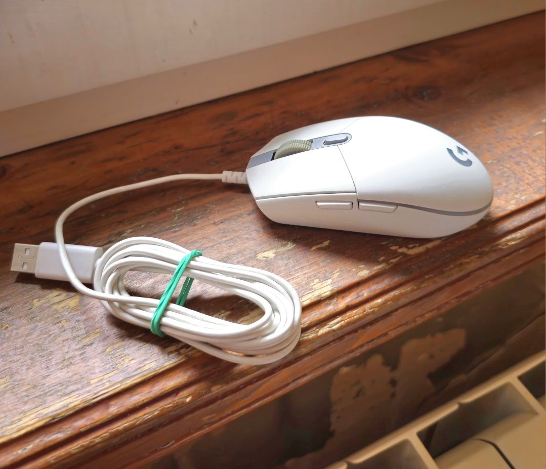 Logitech G203 mouse, мишка, ігрова, white, біла