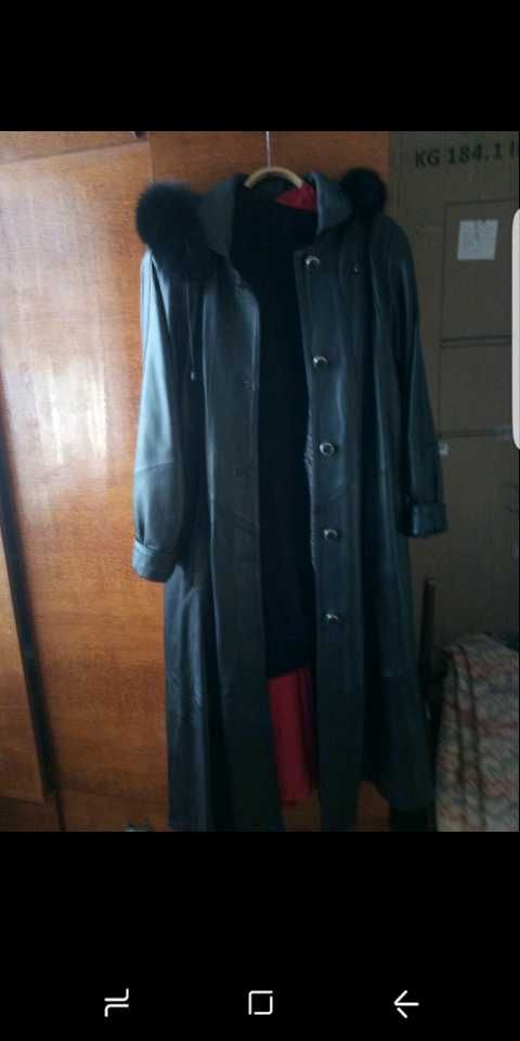 Кожанное пальто рр.46-48-50 за 400 грн.