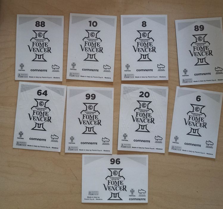 Cromos Fome de Vencer, inclui cr7