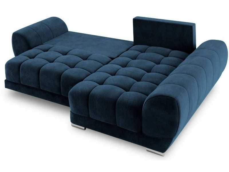 Sofa narożna rozkładana Nuage Royal Blue Velvet 285x192x92 Windsor&Co