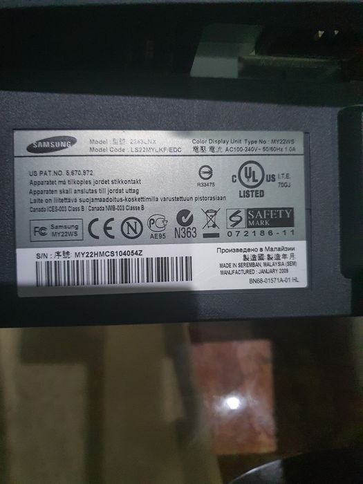 Monitor  samsung 22