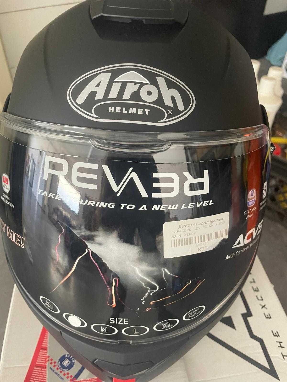 Capacete Airoh RE11 - Preto Fosco - Tamanho S