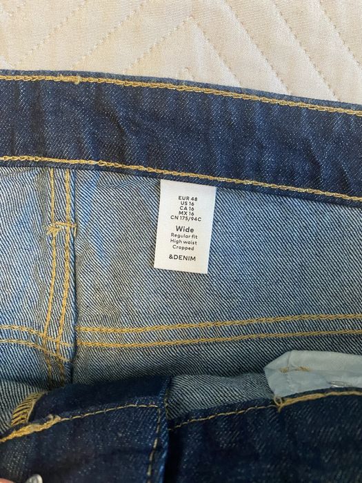 H&M Wide regular fit High waist cropped 48