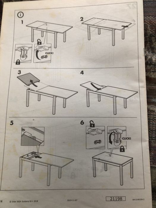 Стіл білий Ikeя вінтаж роскладний