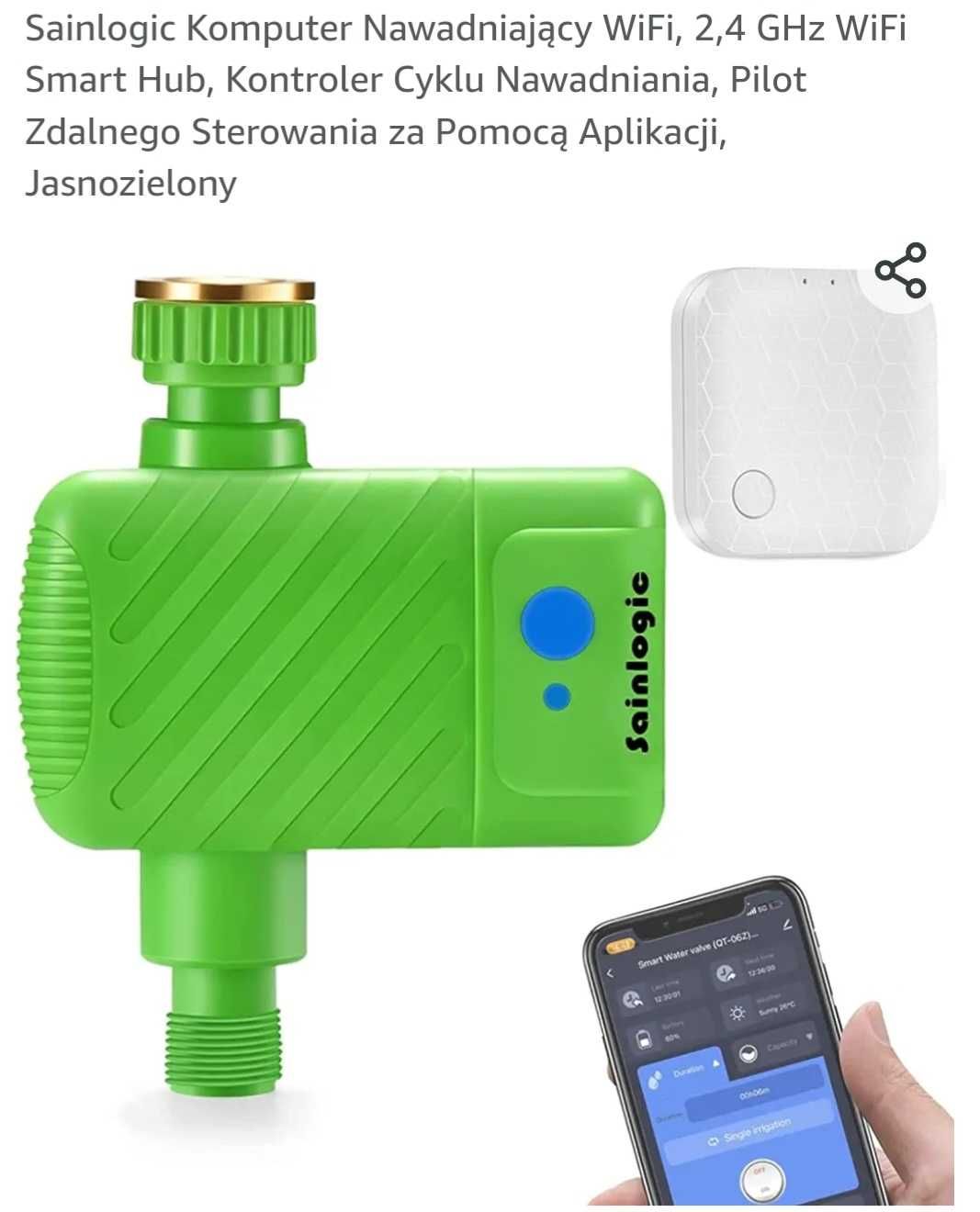 Sainlogic WiFi programator nawadniający aplikacja smartfon sterownik