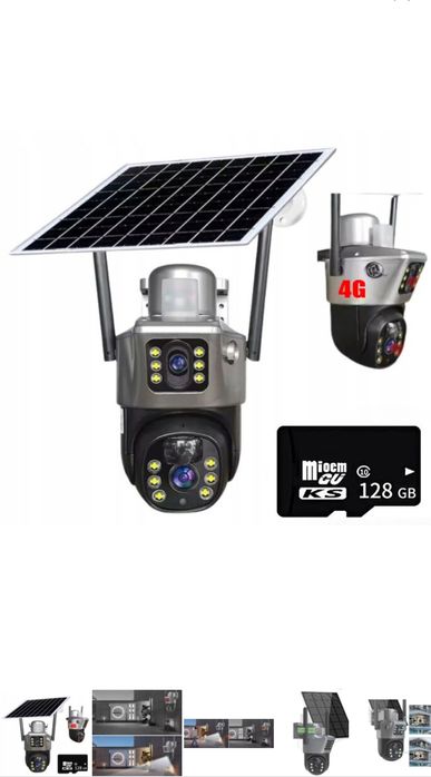 Kamera  solarna 4g  na kartę sim podwójna 8mpx największe akumulatory