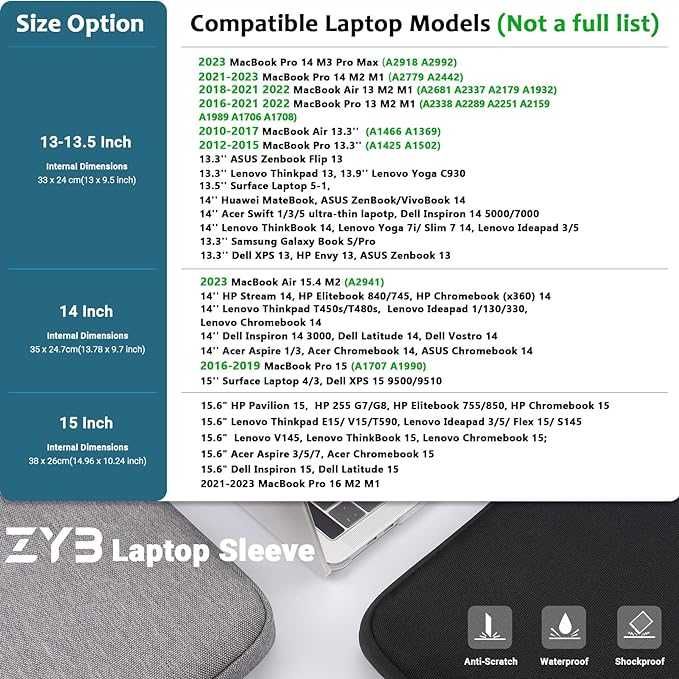 ZYB torba na laptopa 13'' + organizer HP Dell Macbook LENOVO Asus MSI