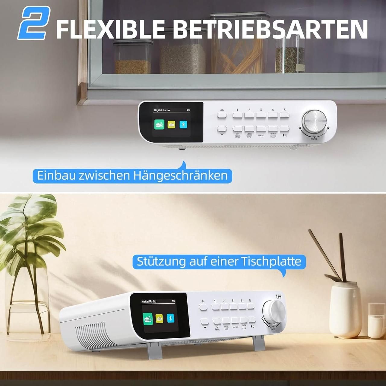 Радіоприймач з Bluetooth, FM та цифровим радіо DAB+ (тільки Київ)