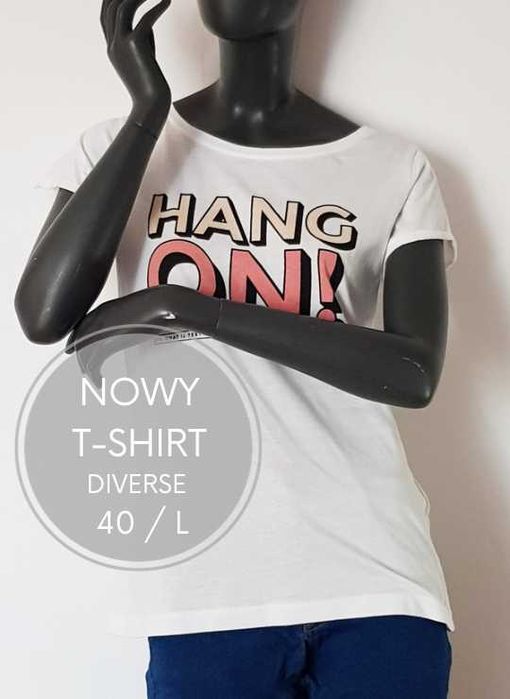 NOWY Diverse tshirt comics pop art hang on print baltana L 40 z metką