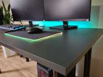 Biurko Gamingowe komputerowe RGB LED 138x68