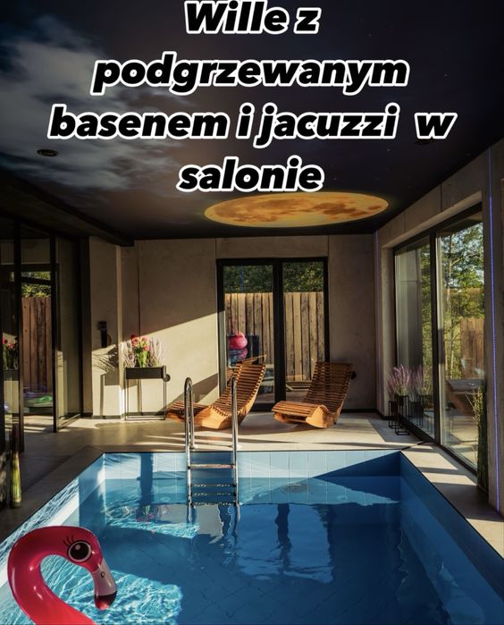 Dom Willa z basenem jacuzzi sauna Mazury nad jeziorem