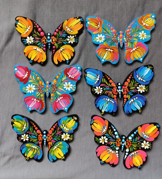 Дерев'яні магніти з ручним розписом