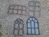 Żeliwne okno x4 retro loft vintage PRL ramach okienna lustro