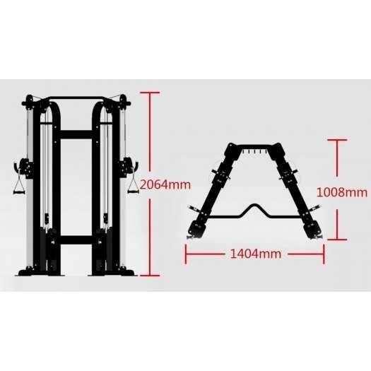 Brama narożna wielofunkcyjna, wyciąg do ćwiczeń i treningu siłowego
