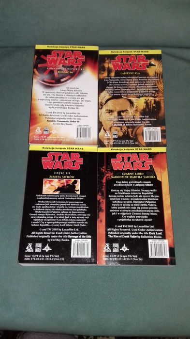 Kolekcja Star Wars 18-26 Narodziny Dartha Vadera Zemsta Sithów itd.