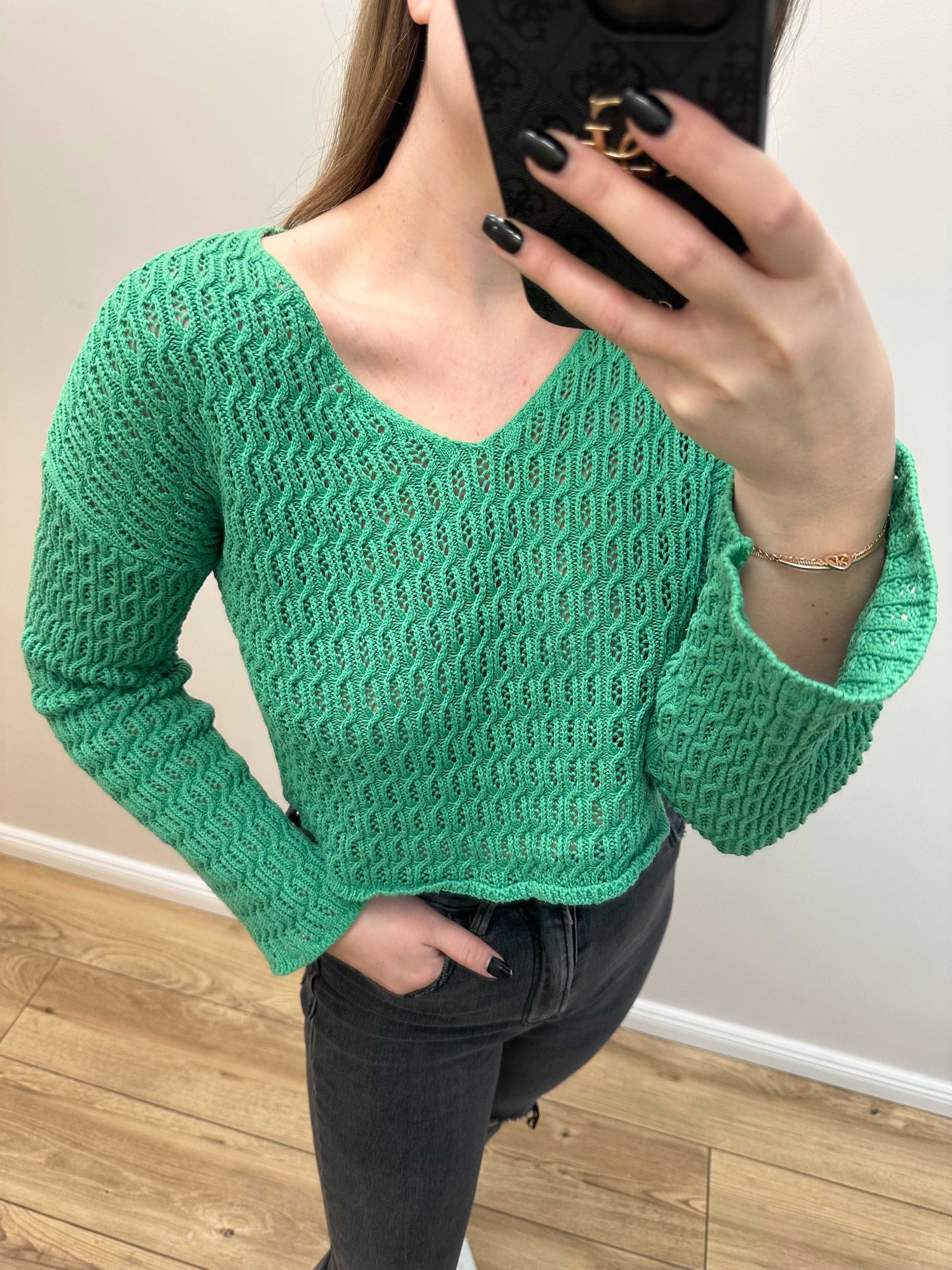 sweter reserved zielony s