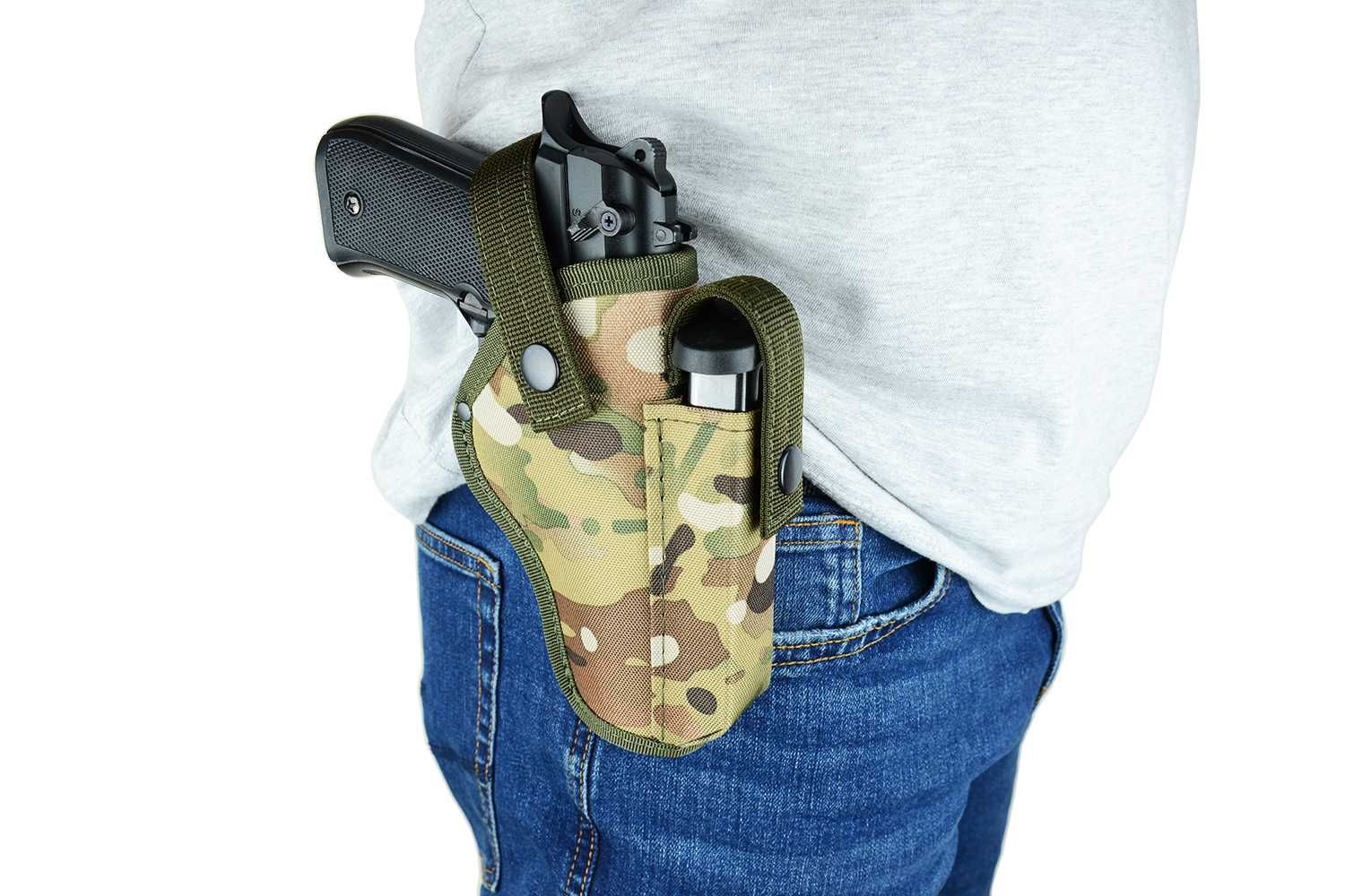 Кобура поясная S&M для Beretta 92/Glock 17/19 с чехлом под магазин