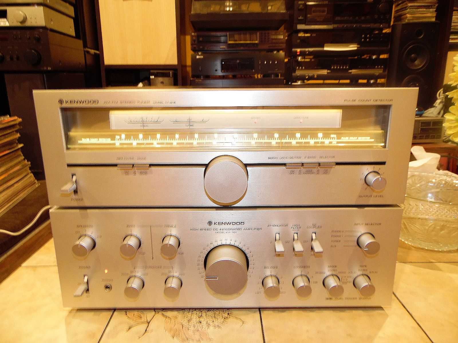 Wzmacniacz Kenwood KA-701 2x100W Tuner Kenwood KT-815 Vintage Japan