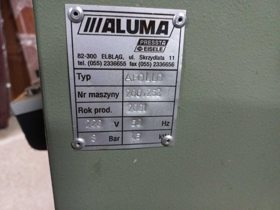 Zgrzewarka jednogłowicowa do okien PCV
Pressta Eisele ALUMA Apollo