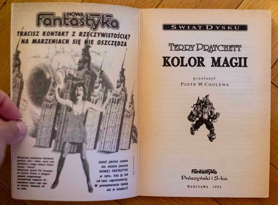Terry Pratchett KOLOR MAGII Wyd Prószyński i S-ka 1994 Świat Dysku