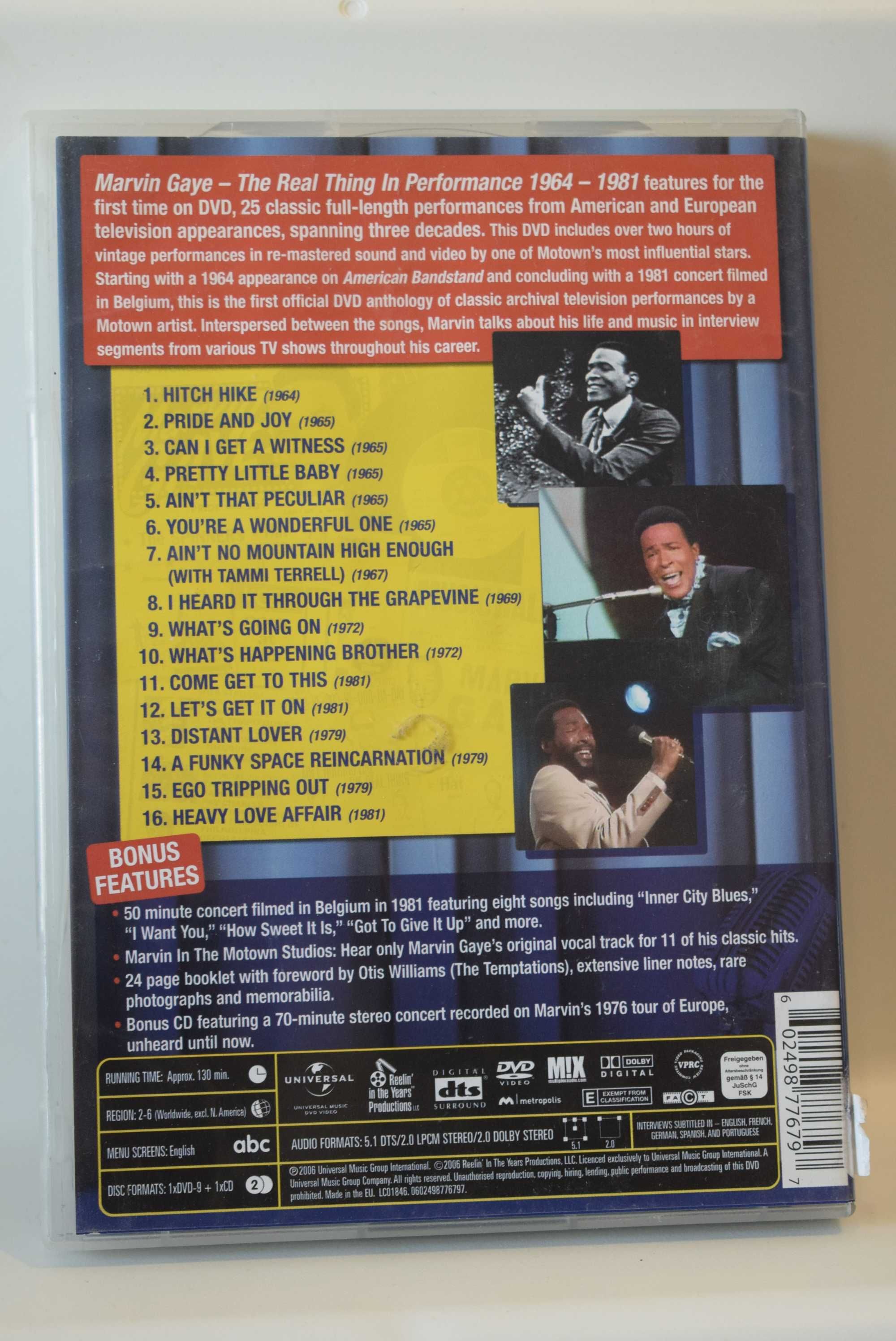 Marvin Gaye  The Real Thing  In Performance 1964  1981  DVD